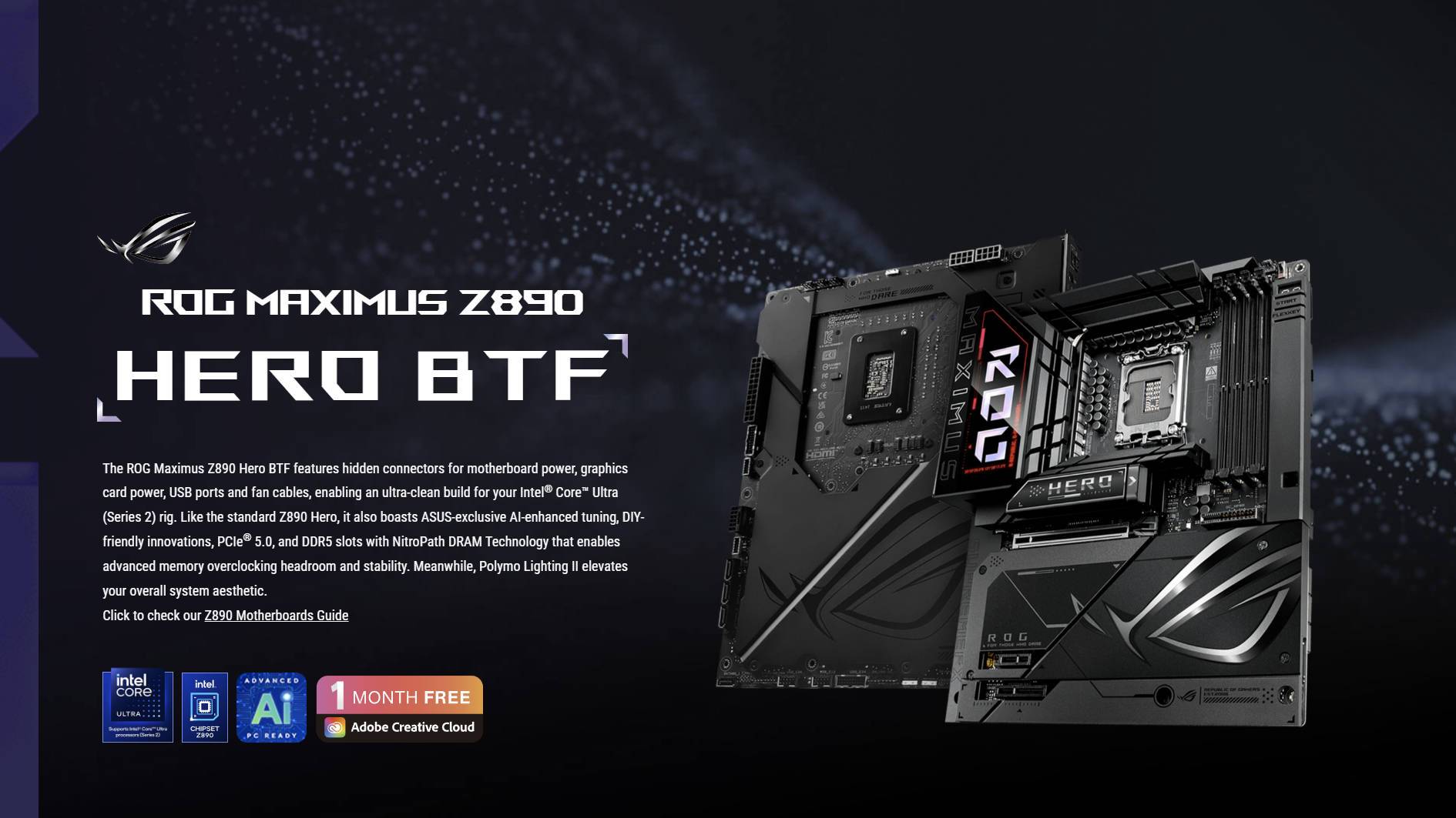 华硕终于推出市场上最顶的背插主板 ROG MAXIMUS Z890 HERO BTF