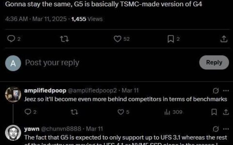消息称 Google Tensor G5 效能表现可能并不会因为台积电代工而改善