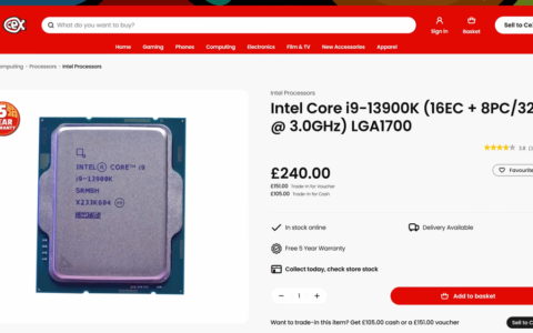 为何不推荐二手 Raptor Lake 处理器？ 博主入手 i9-13900K 第一天就发生不稳定问题