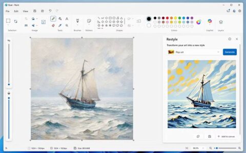 小画家 Restyle 功能开始向 Windows 预览成员推出