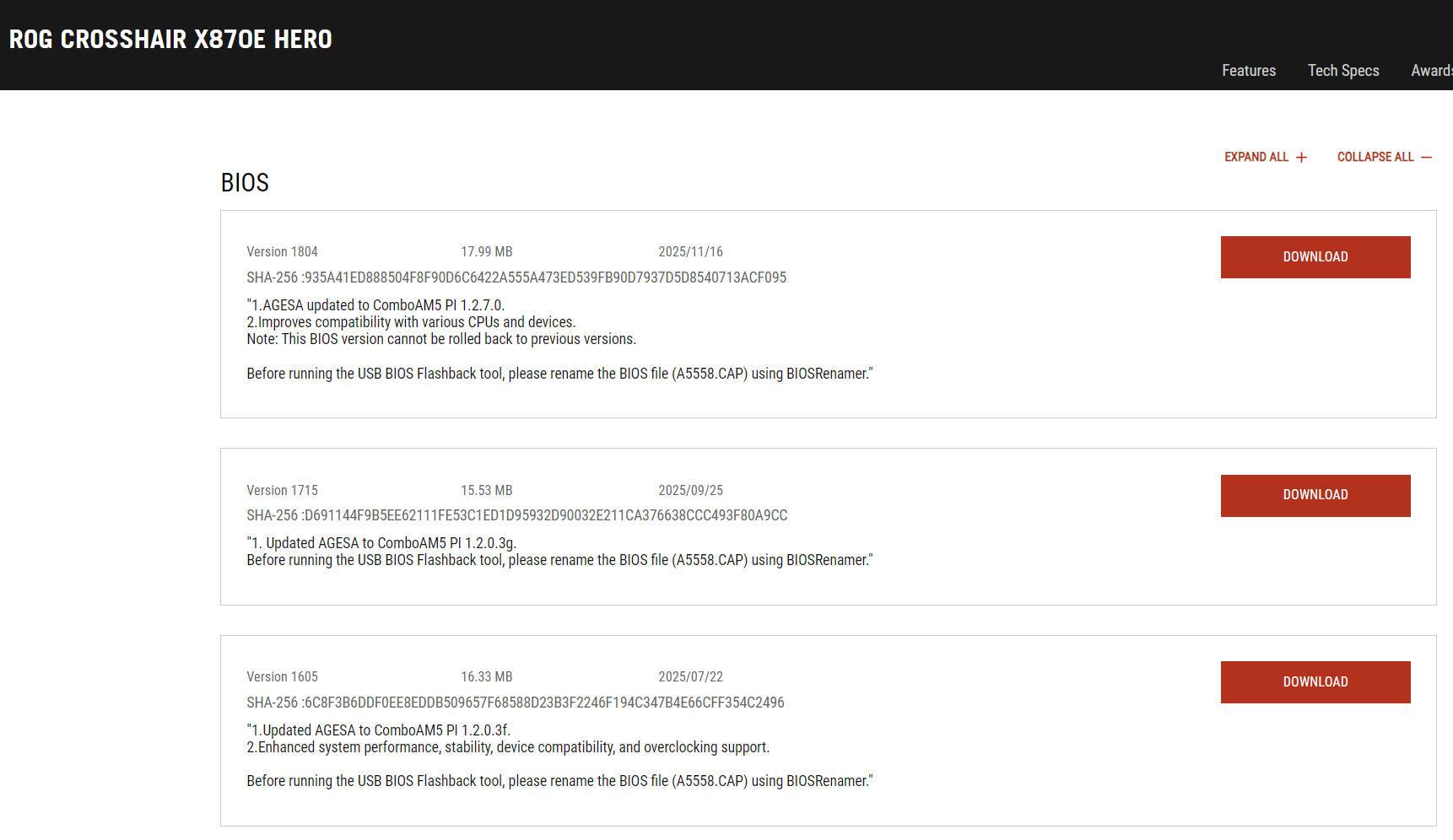 华硕现已推出AGESA 1270正式版BIOS！