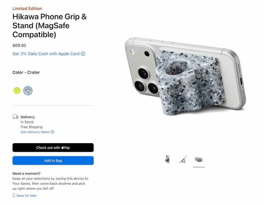 Apple Hikawa手机握把和支架新品限量开卖！ 设计师大谈无障碍应用