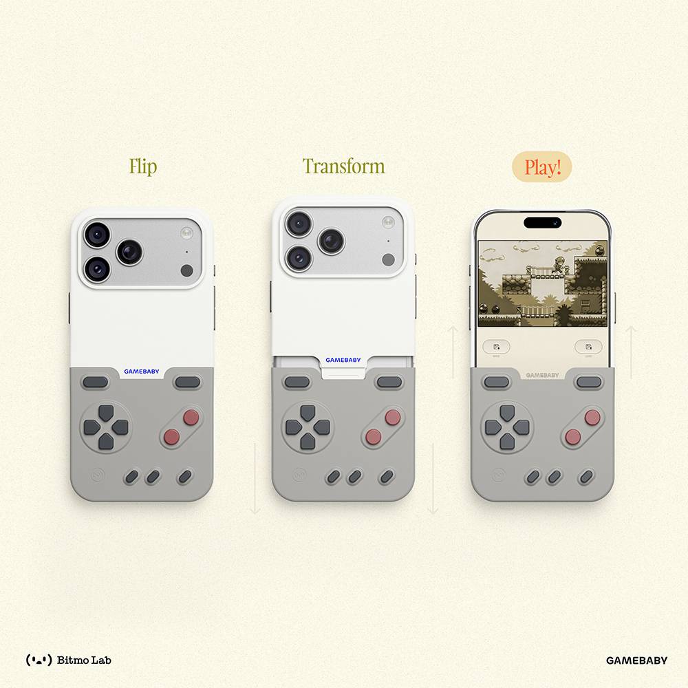iPhone 17 Pro Max 秒变 Game Boy 掌机！ Bitmo Lab 新款 GameBaby 壳进化曝光，分离式 D-pad 超香 - 