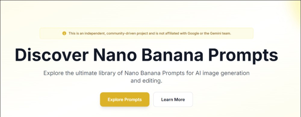 Nano Banana Prompt Gallery：收集数百个 Nano Banana 优质提示词免费网站
