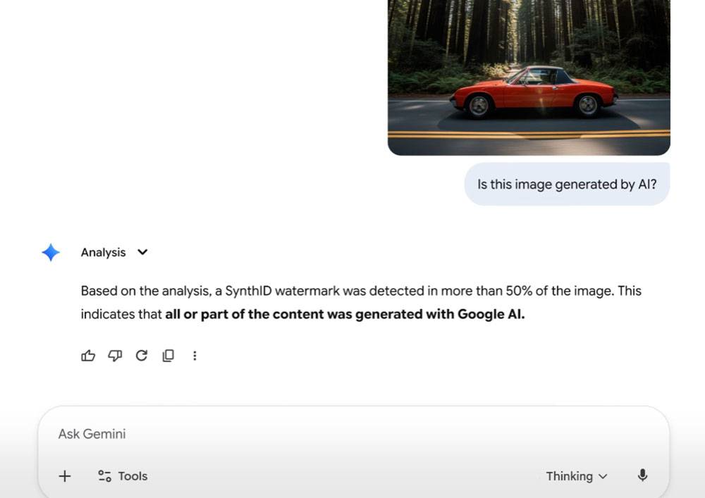 Gemini 應用現在可以告訴你照片是否為 AI 生成 - 電腦王阿達 Gemini 应用现在可以告诉你照片是否为 AI 生成 -