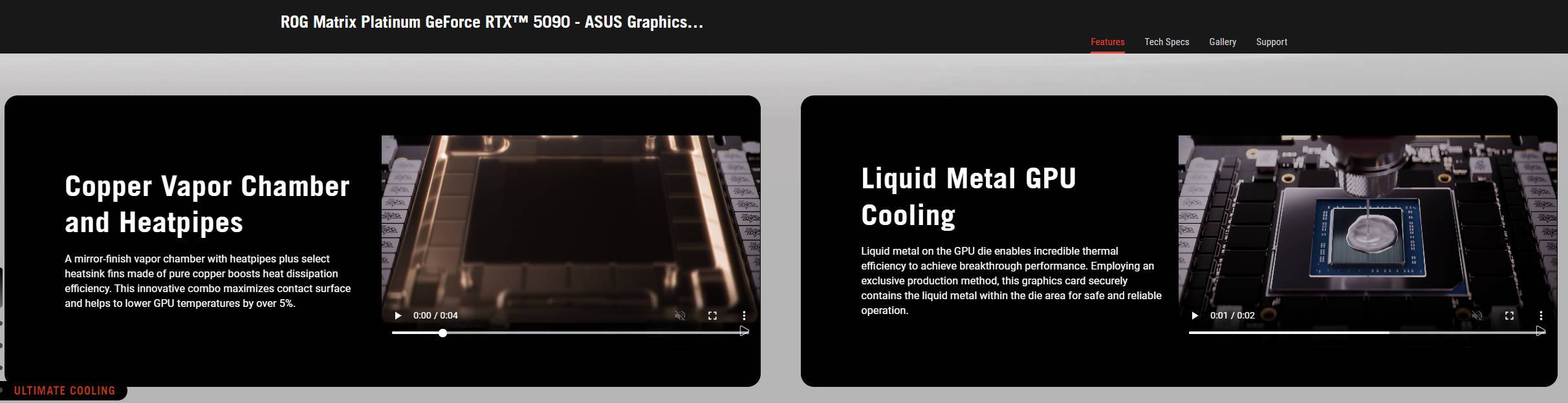 华硕 ROG MATRIX PLATINUM RTX 5090 产品页面已上线!