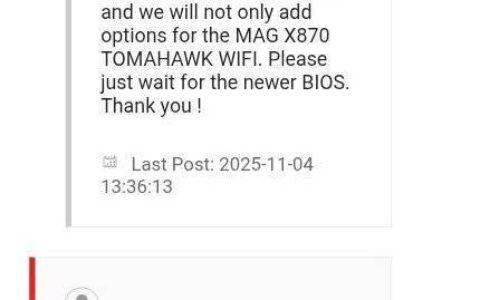 MSI B850MPOWER 正式支持 ODT GROUP B，其他主板陆续跟上！