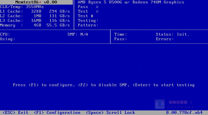 Memtest86+ V8.00 – 免费内存测试软件