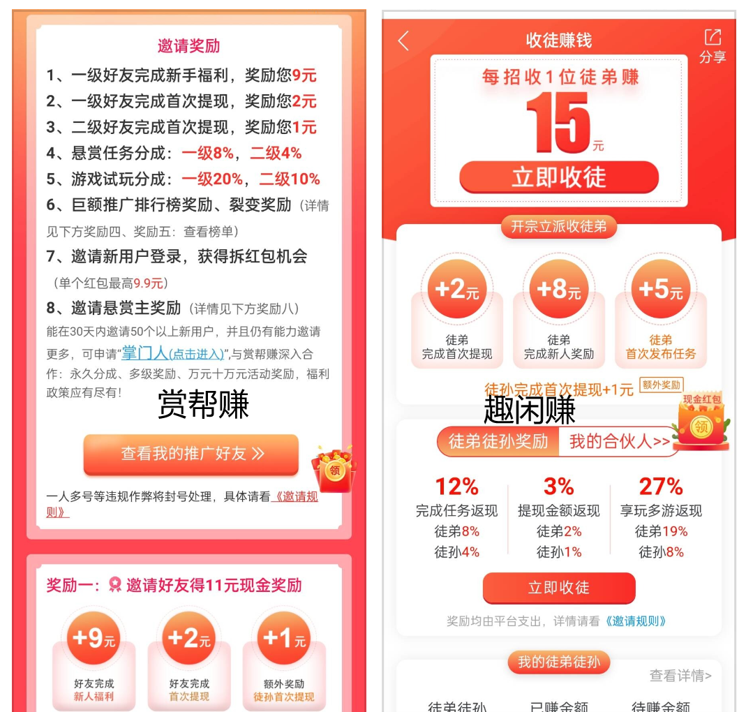 赏帮赚和趣闲赚哪个好？人气比较高的任务软件都有哪些？