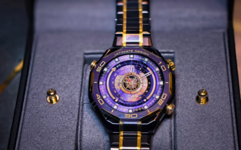 HUAWEI 发布 WATCH ULTIMATE DESIGN 紫金款，18K金镶嵌+稀土紫陶瓷，尽显极致奢华