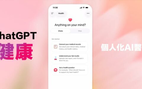 ChatGPT健康功能上线！ 支持Apple健康与整合八项AI医疗应用服务